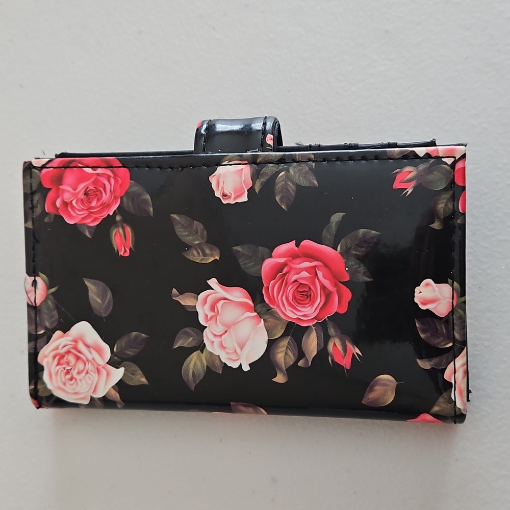 Safe Keeper Floral Black Wallet